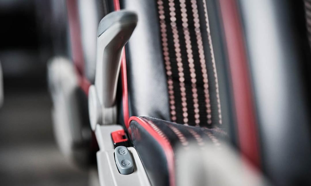 Adjustable seats in Lux Express bus